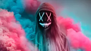 Neon Mask 3240 X 1822 Wallpaper