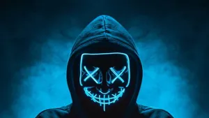 Neon Mask And Hoodie Hacker 4k Wallpaper