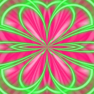 Neon Pink And Green Mirror Graphic Wallpaper