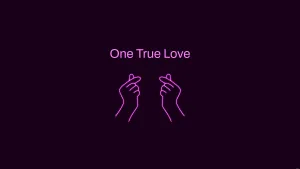 Neon Purple Aesthetic Romantic Message Wallpaper