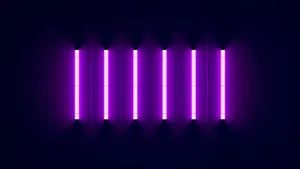 Neon Purple Fluorescent Lights Wallpaper