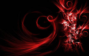 Neon Red Abstract Swirls Wallpaper