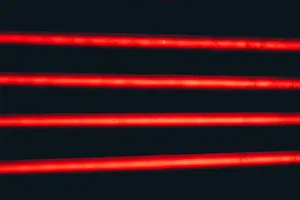 Neon Red And Black Horizontal Stripes Wallpaper