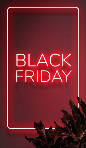 Neon Red Black Friday Sale Wallpaper