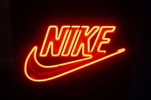 Neon Red Led Light Nike Swoosh Sign Wallpaper