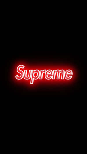 Neon Red Led Supreme Logo Wallpaper
