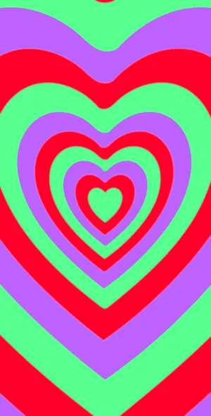Neon Wildflower Heart Wallpaper