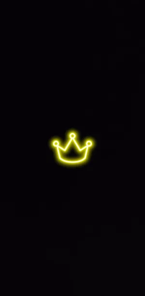 Neon Yellow King And Queen Crown Wallpaper