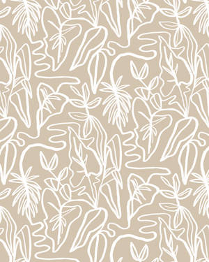 Neutral Iphone Leaf Abstract Wallpaper