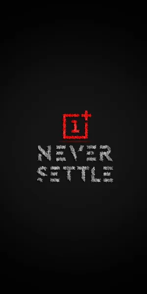Never Settle Oneplus Red Logo Wallpaper