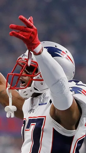 New England Patriots Cornerback Jc Jackson At Super Bowl Iii Wallpaper