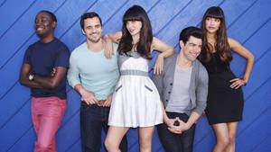 New Girl Season 2 Cast Promotion Wallpaper