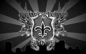 New Orleans Saints Black And White Poster Wallpaper