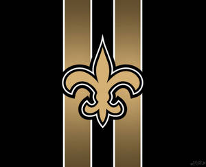 New Orleans Saints Logo In Stripes Wallpaper