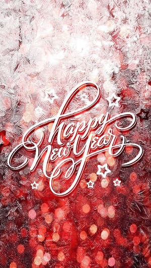 New Year's Greeting Red Aesthetic Wallpaper