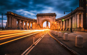 New York Hd Manhattan Bridge Arch Wallpaper