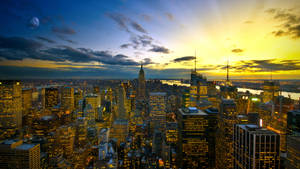 New York Hd Warm Lighting Wallpaper