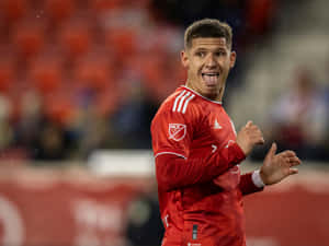 New York Red Bull Player Patryk Klimala Wallpaper