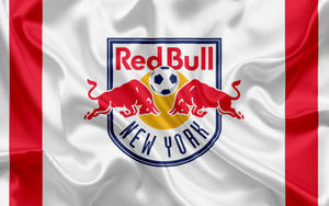 New York Red Bulls Logo Red And White Wallpaper