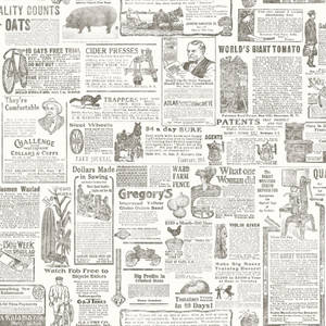 Newspaper Aesthetic Headlines And Illustrations Wallpaper