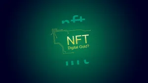 Nft Digital Gold Green Wallpaper