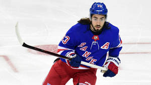 Nhl New York Rangers Captain Mika Zibanejad Wallpaper