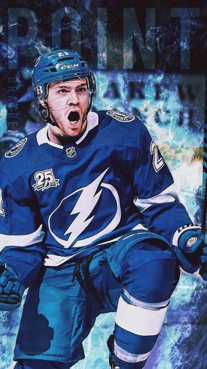 Nhl Star Brayden Point Celebrates Triumph With Fist Pump Wallpaper