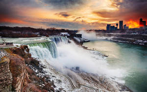 Niagara Falls Sunset Photography Wallpaper