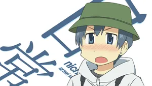 Nichijou Kana With Green Hat Wallpaper