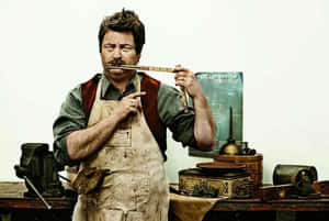 Nick Offerman Gives A Gentle But Fiery Remark Wallpaper