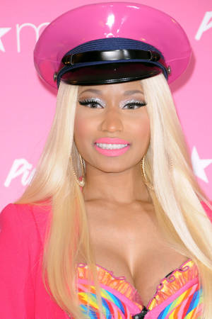 Nicki Minaj Hd Bright Pink Hat Wallpaper