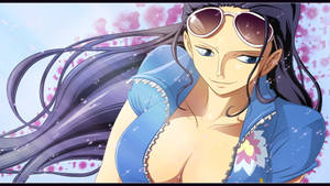 Nico Robin One Piece Teasing Smile Wallpaper