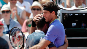 Nicolas Almagro Being Consoled Wallpaper