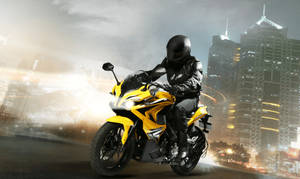 Night Drive With Pulsar Rs200 Wallpaper