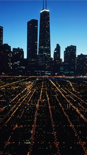Nightscape Of The Magnificent Windy City Wallpaper
