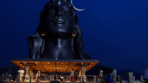 Nighttime Visitors Of The Adiyogi Shiva Wallpaper