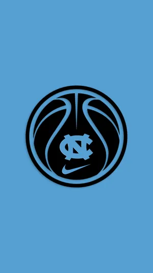 Nike Tar Heels Basketball Logo On A Blue Background Wallpaper