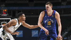 Nikola Jokic Milwaukee Vs. Denver Wallpaper