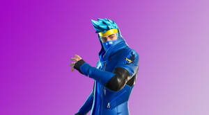 Ninja Fortnite Purple Wallpaper