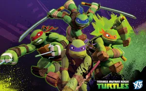 Ninja Turtle Nickelodeon Cartoon Poster Wallpaper