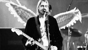 Nirvana Kurt Cobain Grayscale Photo Wallpaper