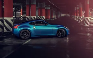 Nissan 370z Exiting The Parking Space Wallpaper