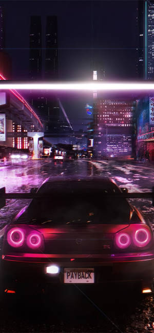 Nissan Skyline Cyberpunk Iphone X Wallpaper