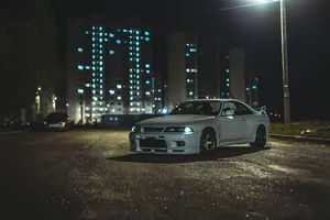 Nissan Skyline Gtr R33 At Night Wallpaper