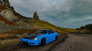 Nissan Skyline Gtr R33 Iceland Road Wallpaper