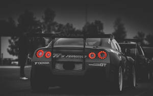 Nissan Skyline Gtr R35 Greyscale Wallpaper