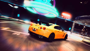 Nissan Skyline Gtr R35 Yellow Wallpaper