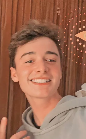 Noah Schnapp Selfie Wearing Gray Hoodie Wallpaper