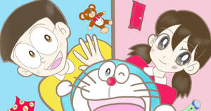 Nobita Shizuka Hd Cute Art Wallpaper