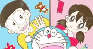 Nobita Shizuka Hd Cute Art Wallpaper